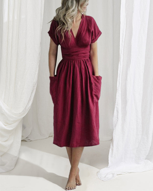 Amelia Cotton Linen Dress