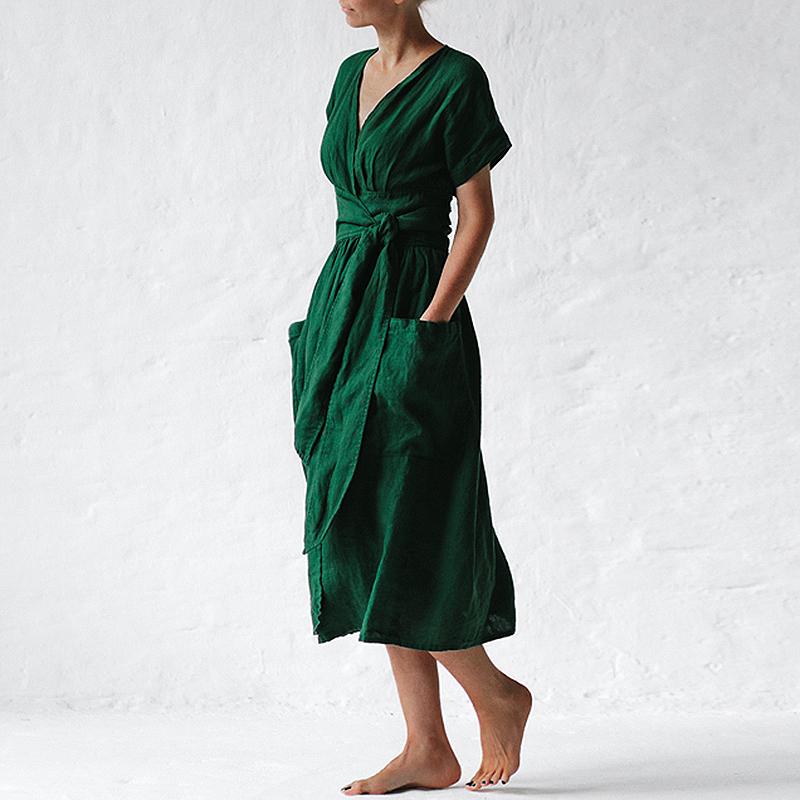 Amelia Cotton Linen Dress
