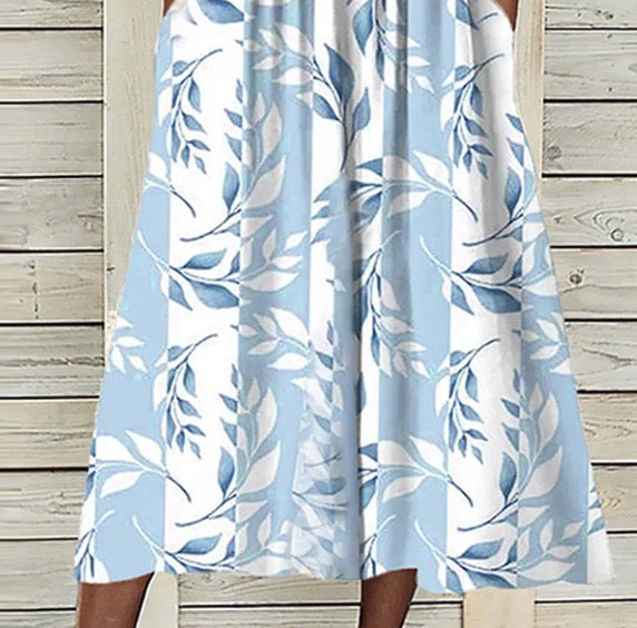 Print Midi Dress With Jacket