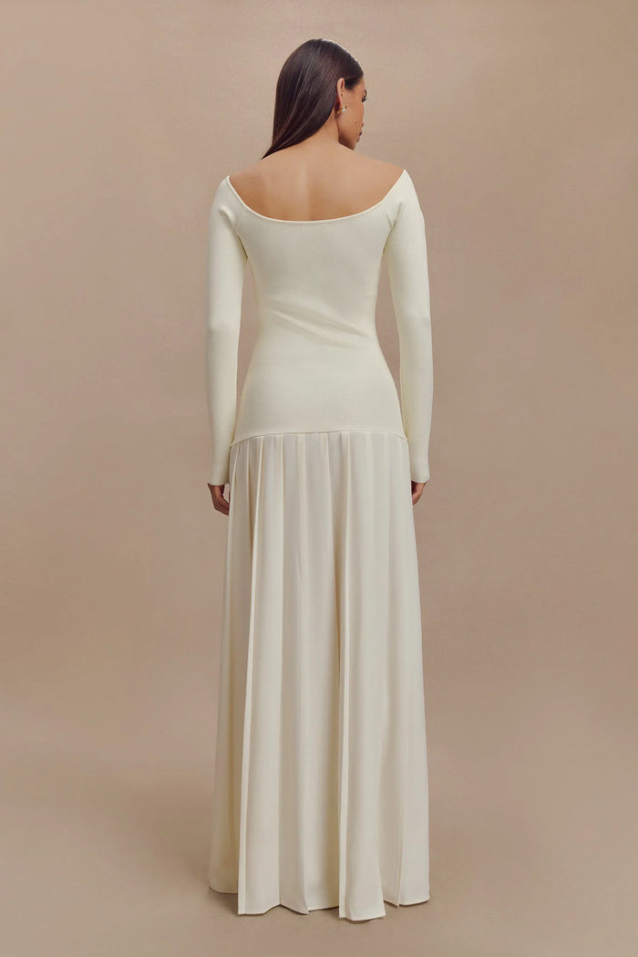 Amaya Soft Pleated Shoulder Dress