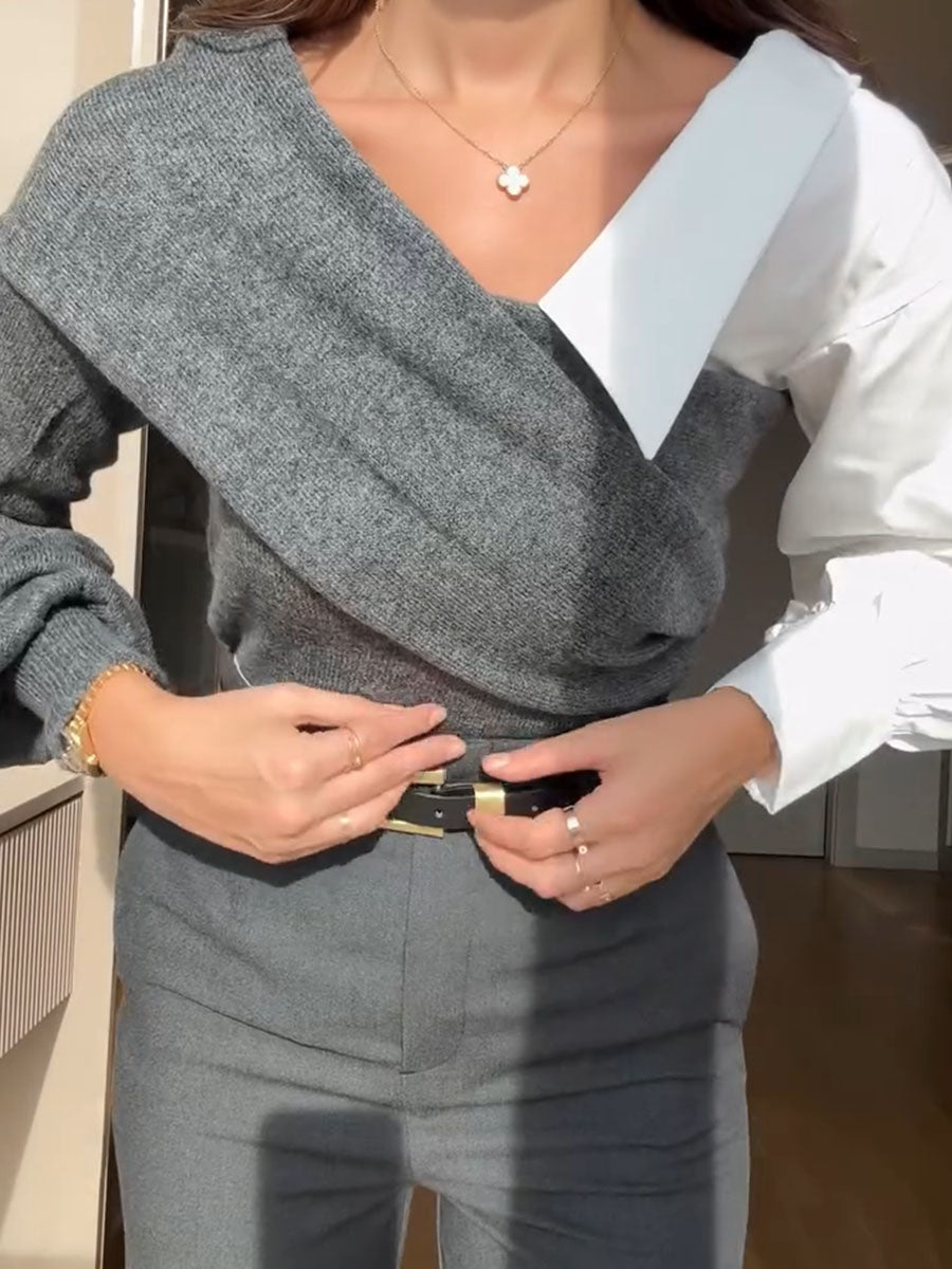 Raya Elegant Colorblock Knitwear
