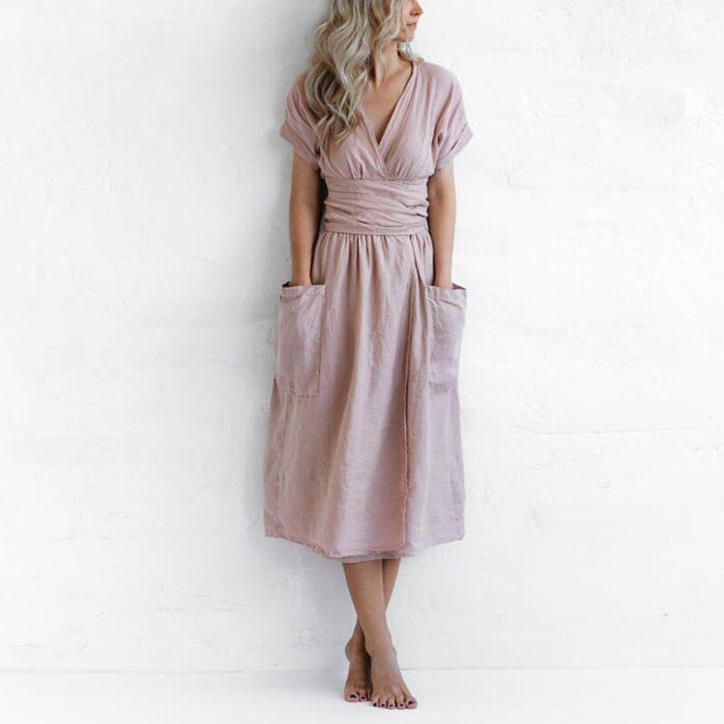 Amelia Cotton Linen Dress
