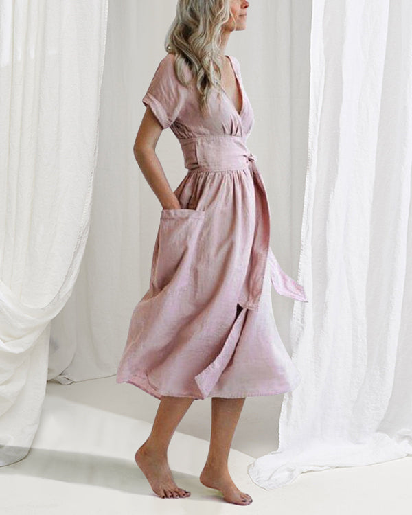 Amelia Cotton Linen Dress