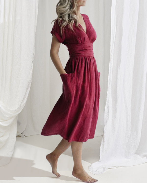 Amelia Cotton Linen Dress