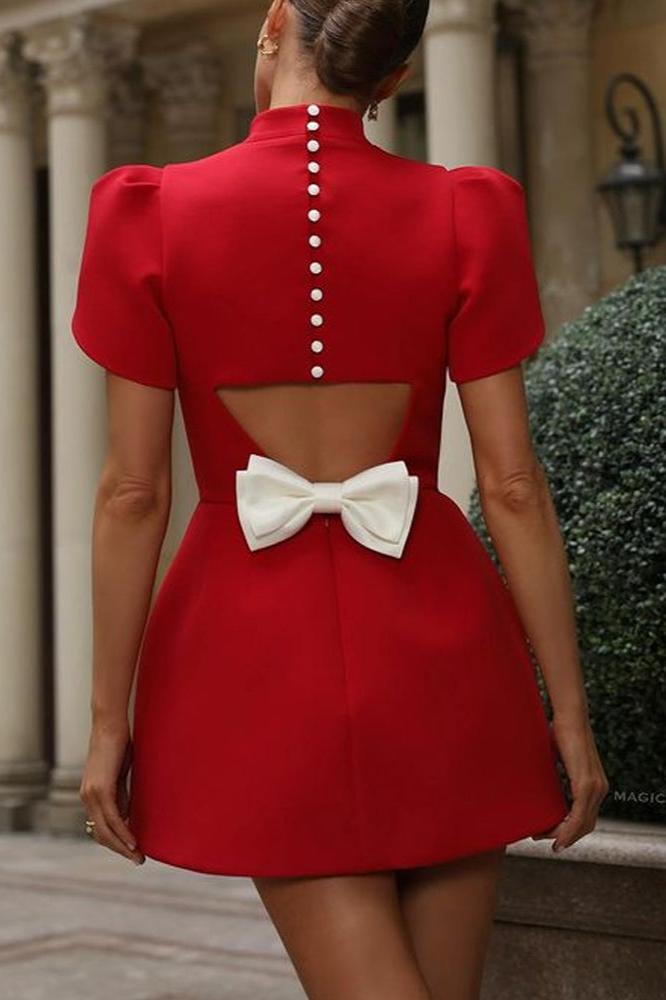 Bow Backless Dress