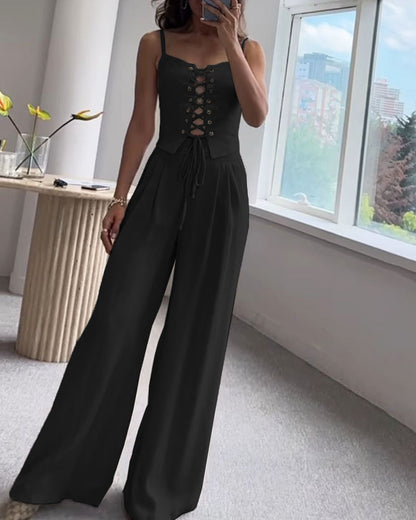 Avery Lace-Up Two-Piece Set