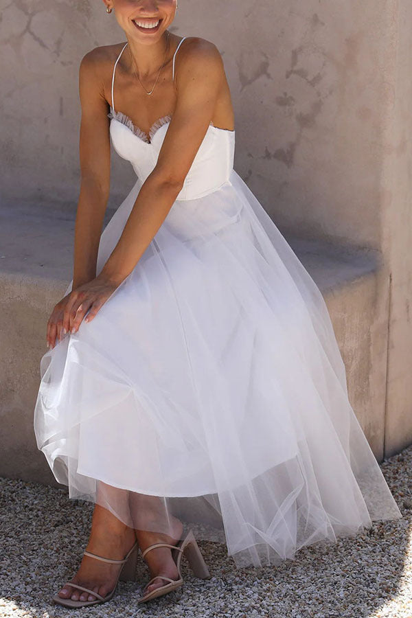 Alexa Elegant Chiffon Suspenders Party Maxi Dress