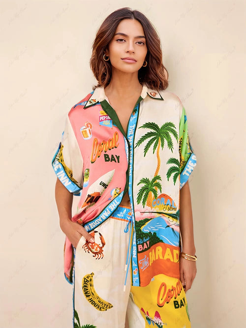 Evelyn Beach Summer Style Printed Top