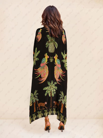 Leah Coconut Print Drop Shoulder Dress