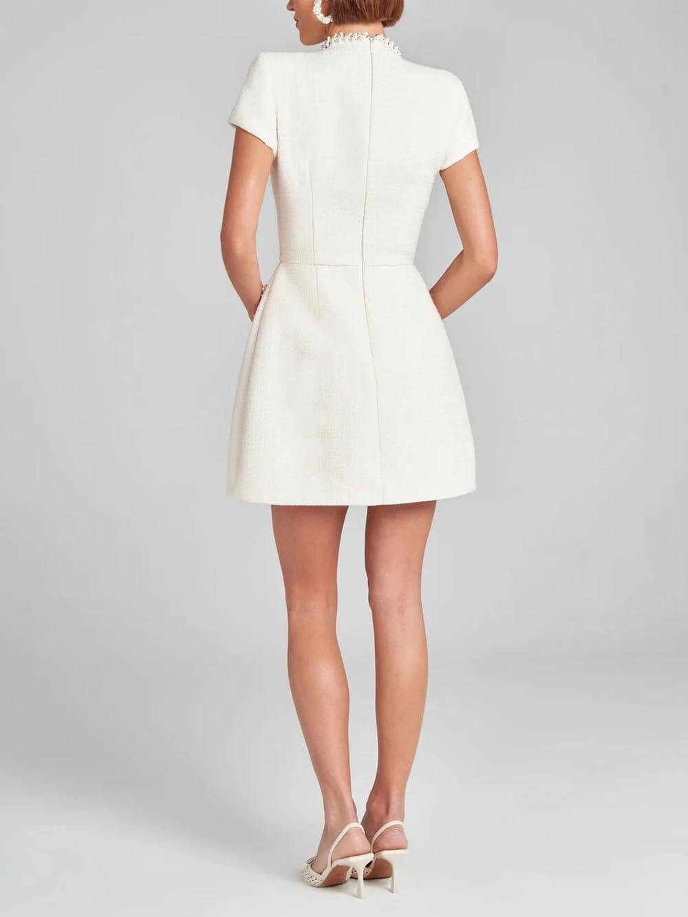 Pearl Trim Pocket Mini Dress