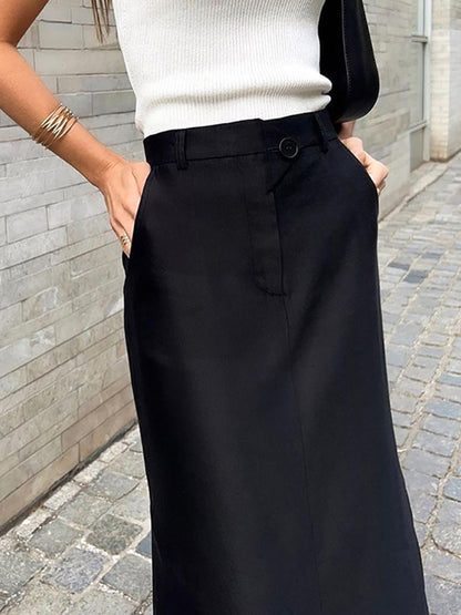 Lucy High Waist Side Slit Skirt