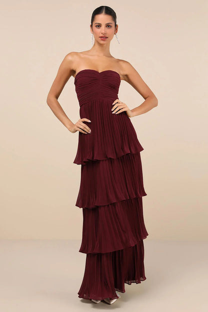 Juliette Strapless Tiered Maxi Dress
