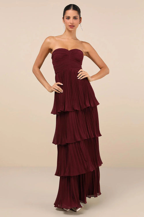 Juliette Strapless Tiered Maxi Dress