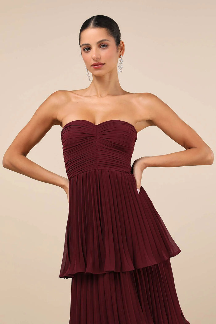 Juliette Strapless Tiered Maxi Dress