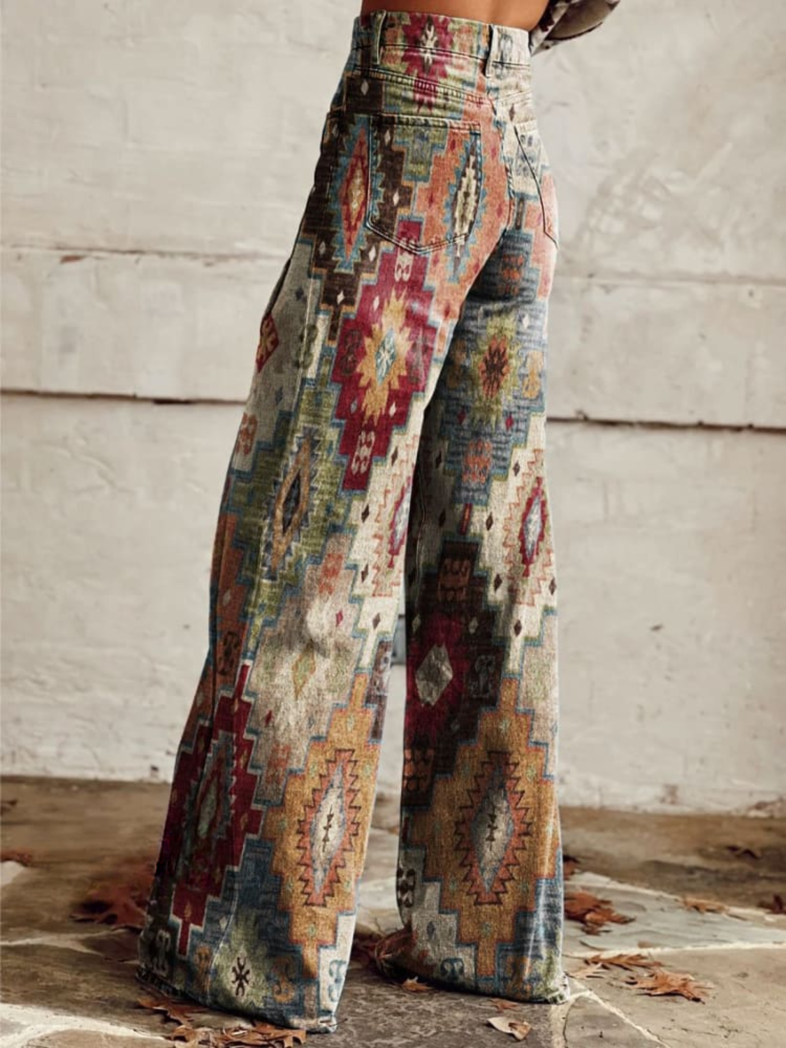 Elisa Elegant Retro Chevron Pants