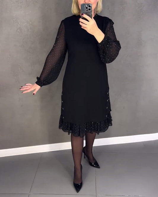 Mia Elegant Sheer Sleeve Dress