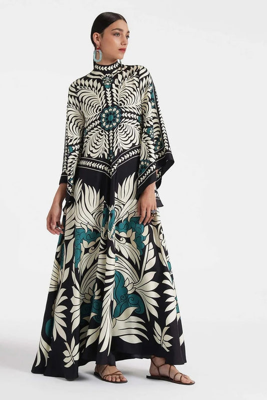Neriah Boho Art Maxi Gown