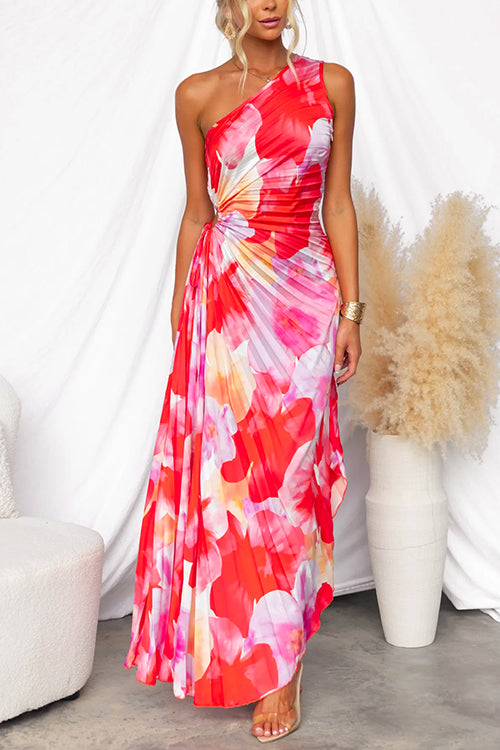 Anna Pleated Summer Midi Dress