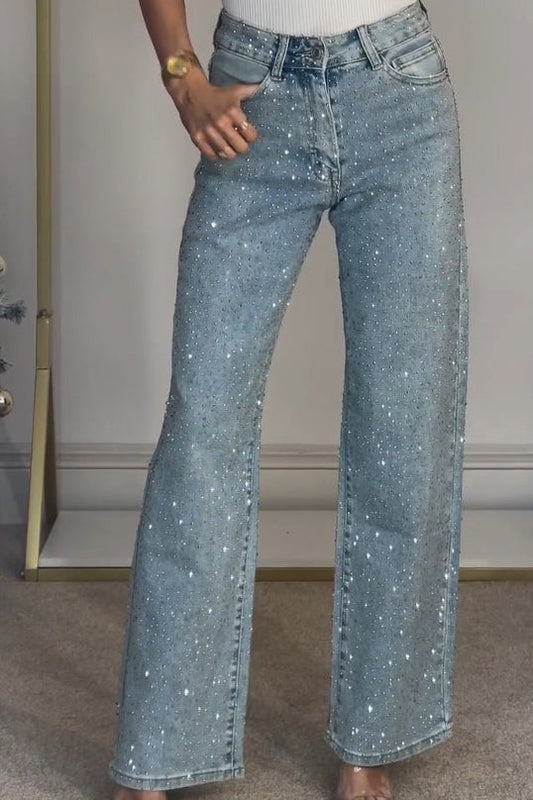 High Waisted Straight Leg Jeans