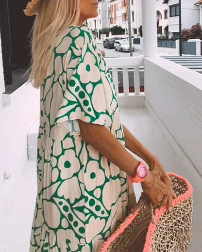 Amma Summer Long Dress with Flowing Cut