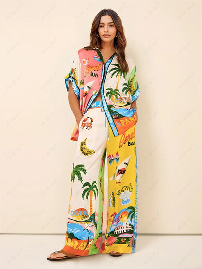Evelyn Beach Summer Style Printed Top