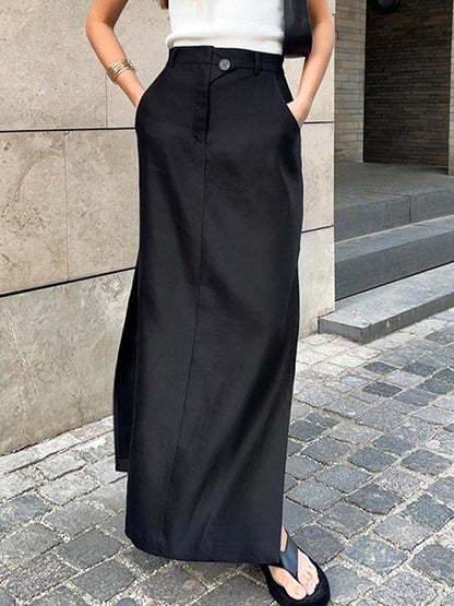 Lucy High Waist Side Slit Skirt