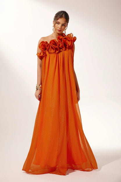 Amelia One-Shoulder Floral Maxi Dress