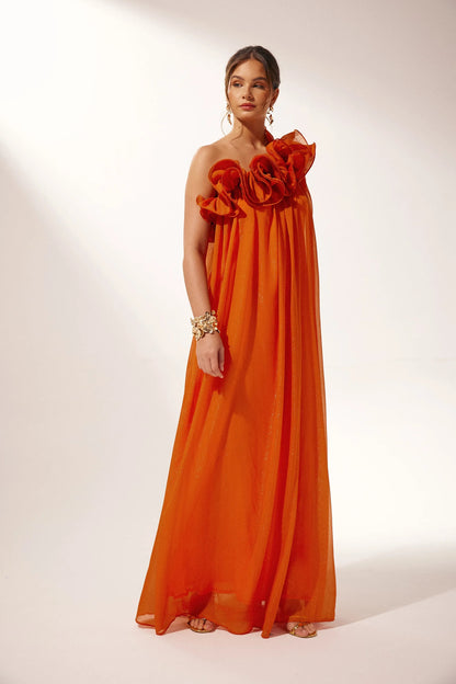 Amelia One-Shoulder Floral Maxi Dress