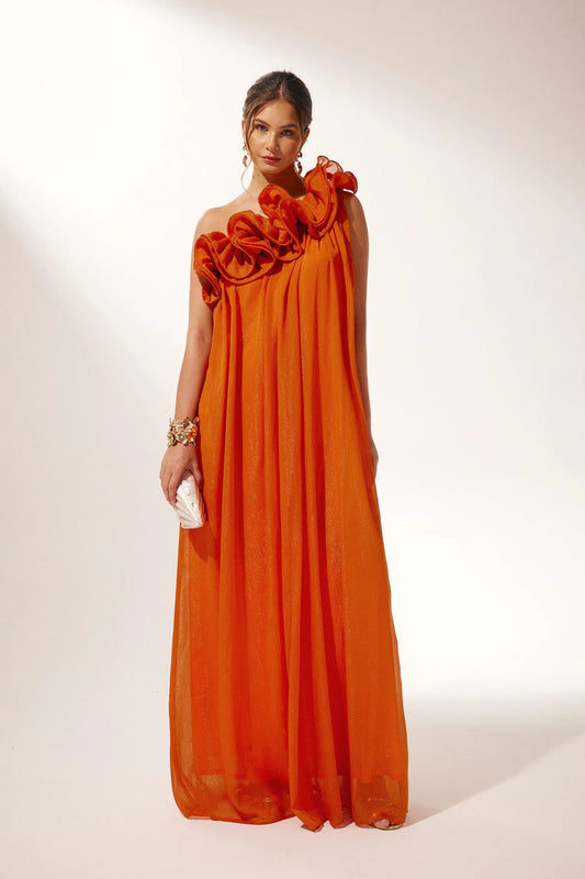 Amelia One-Shoulder Floral Maxi Dress