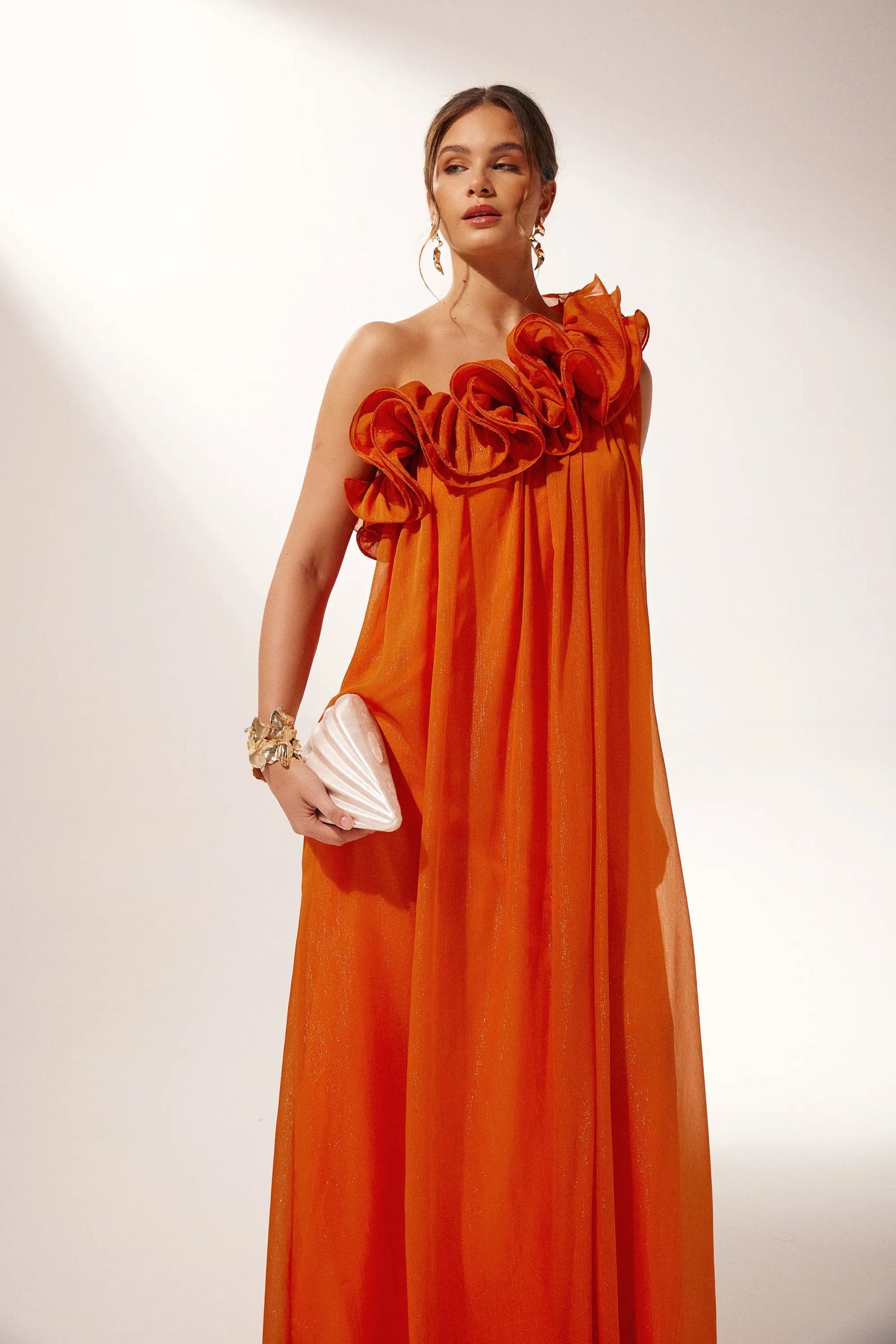 Amelia One-Shoulder Floral Maxi Dress