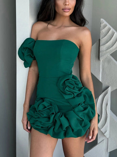 Ruffle Bodycon Mini Dress