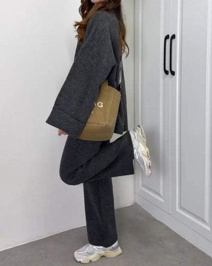 Clara - Casual Crewneck Sweater & Pants Two-piece Set