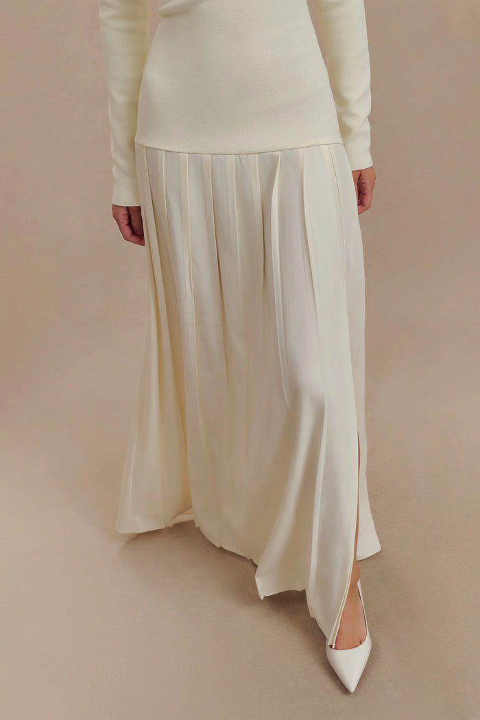 Amaya Soft Pleated Shoulder Dress
