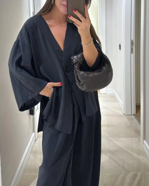 Nina Flowing V-Neck Lounge Set