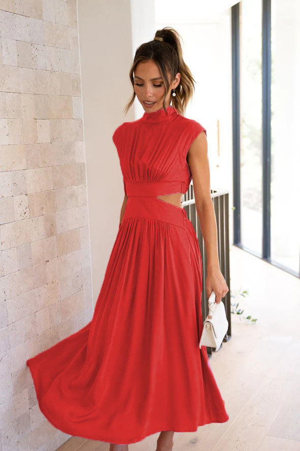 Sleeveless Cutout Midi Dress
