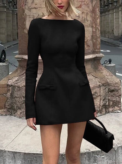 Elegant Bow Mini Dress
