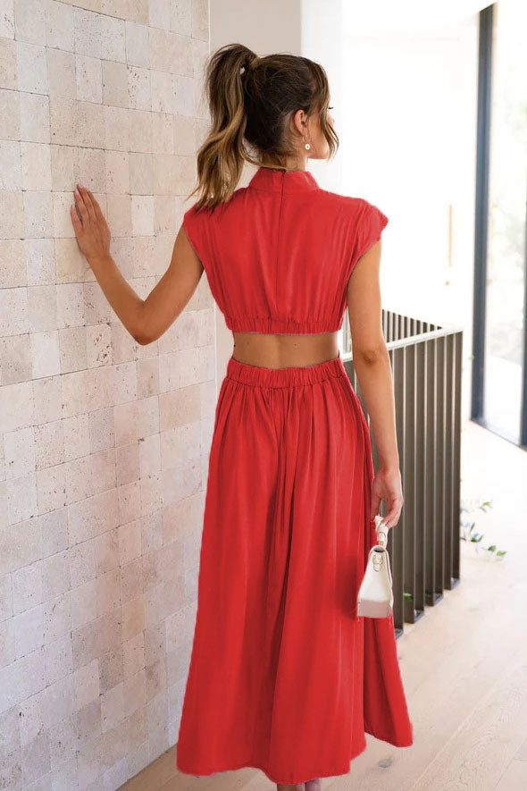 Sleeveless Cutout Midi Dress
