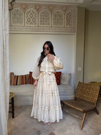 Mia Timeless Beige Midi Dress