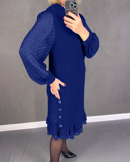 Mia Elegant Sheer Sleeve Dress
