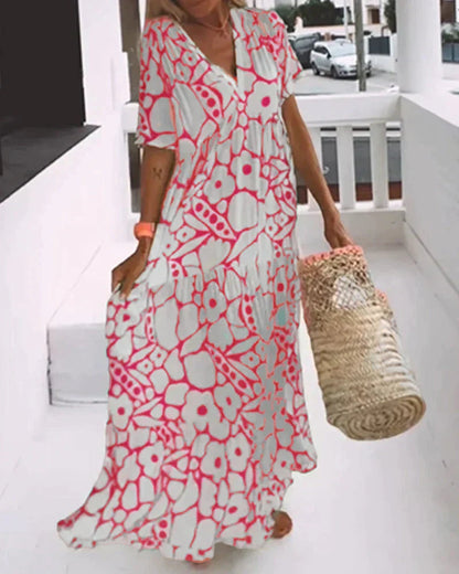 Amma Summer Long Dress with Flowing Cut