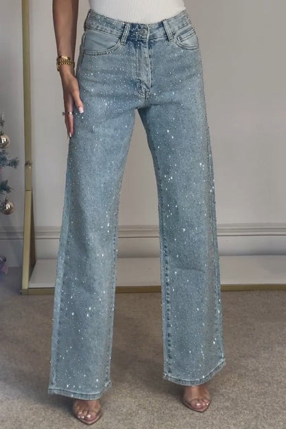 High Waisted Straight Leg Jeans