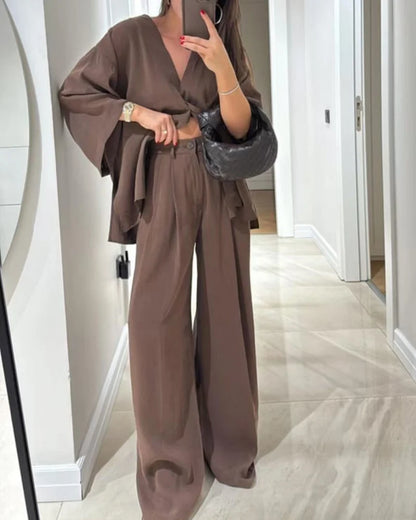 Nina Flowing V-Neck Lounge Set