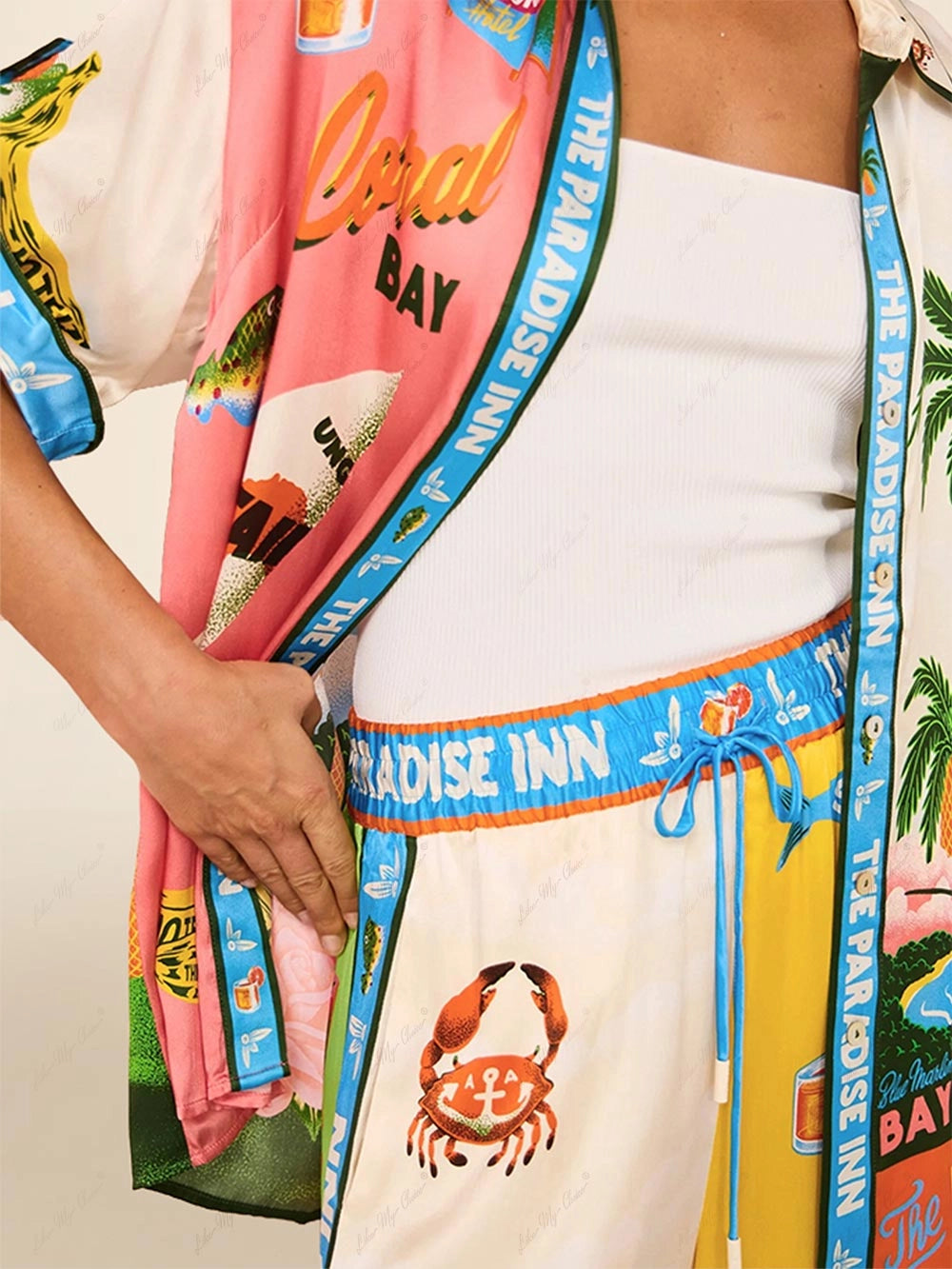 Beach Summer Style Printed Pants