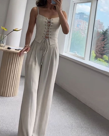 Avery Lace-Up Two-Piece Set
