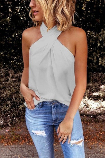 Criss Cross Sleeveless Top