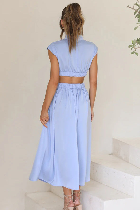Sleeveless Cutout Midi Dress