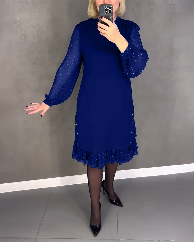 Mia Elegant Sheer Sleeve Dress