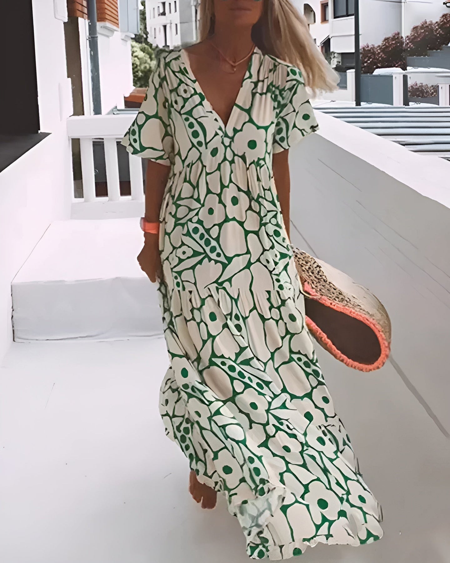 Amma Summer Long Dress with Flowing Cut