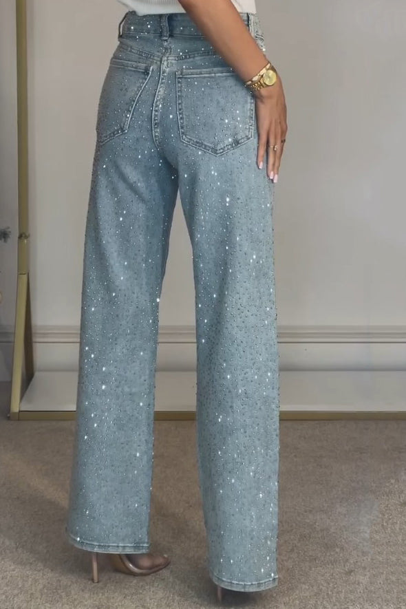 High Waisted Straight Leg Jeans