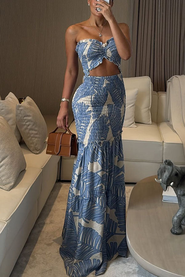Bella Elegant Halter Cutout Stretch Maxi Dress